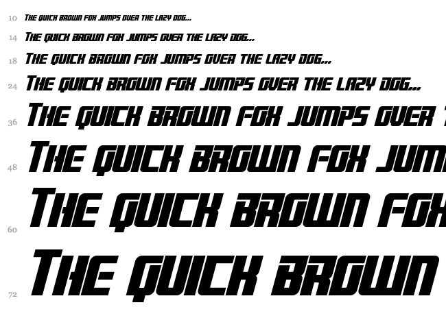Brainstorm font waterfall